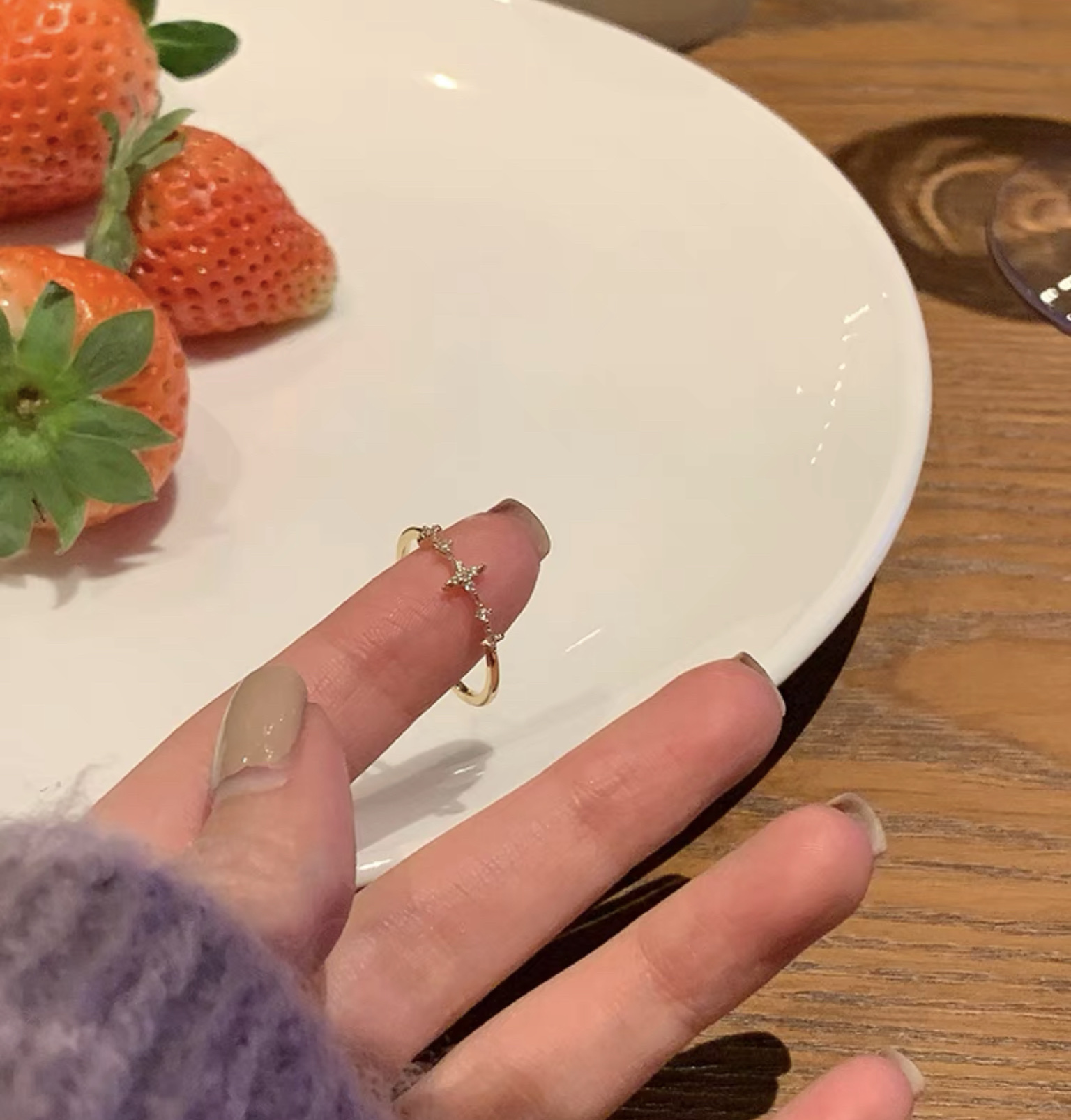 19 Ring women's simple ring personality design sense of minority Korean fairy minimalism