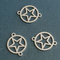 Spot cross-border hot stainless steel pentagram pendant diy titanium steel Tarot card magic star array accessories