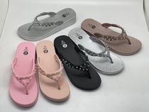 Simple casual women wear flip-flops in summer