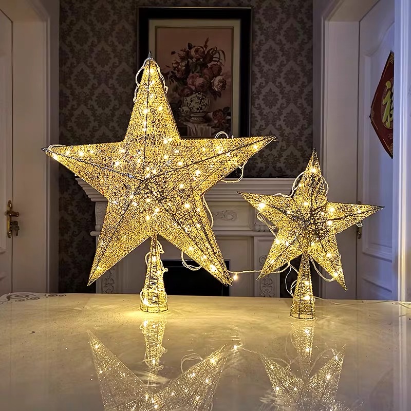 Exquisite 20cm five-star Christmas decorations