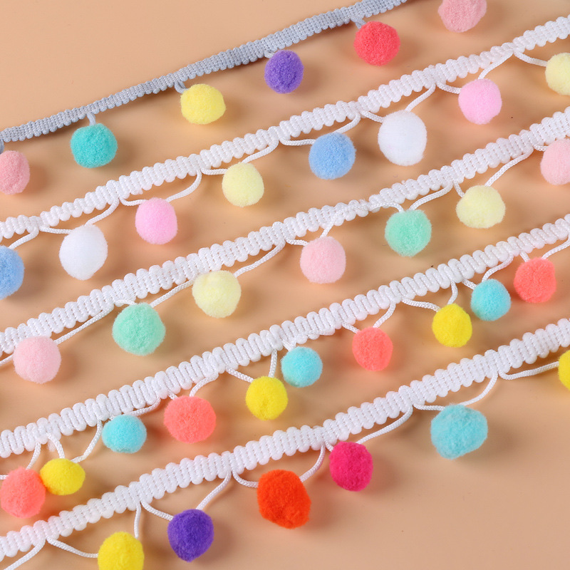 Source Factory, Manufacturers Direct Sales Of Handmade Hairball Lace Polyester High Elastic Hairball