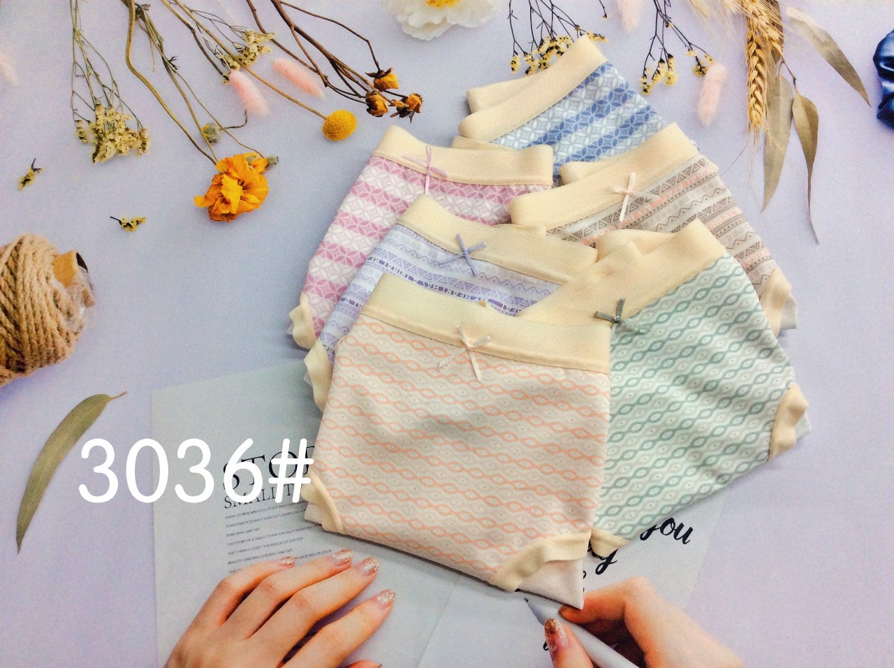 Women's Panties Cotton Modal Nylon Flying Ice Silk Briefs Specification drawing