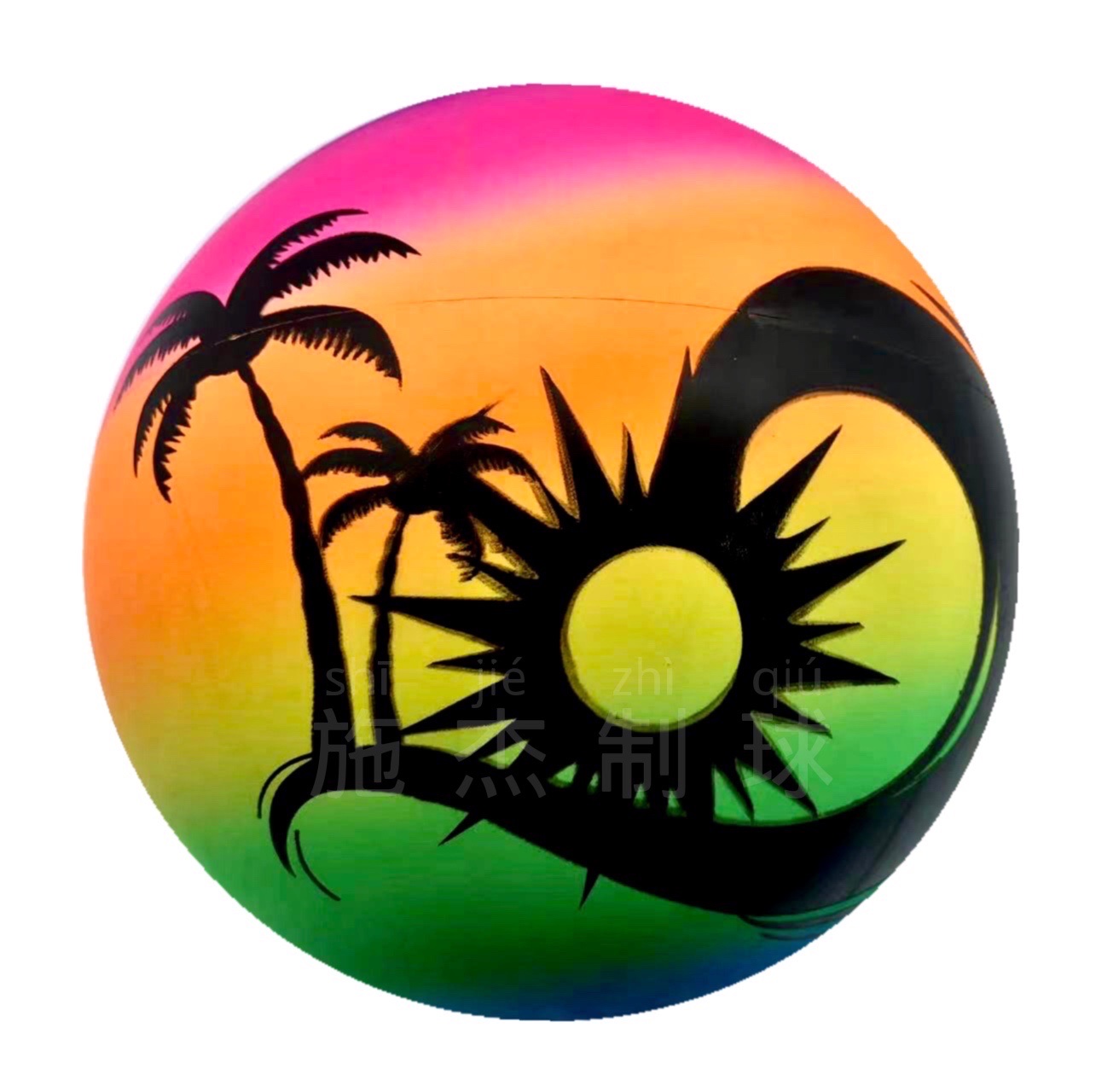 Pvc Rainbow Ball Inflatable Beach Ball 9-Inch Children's Toy Pat Ball Application Scenario