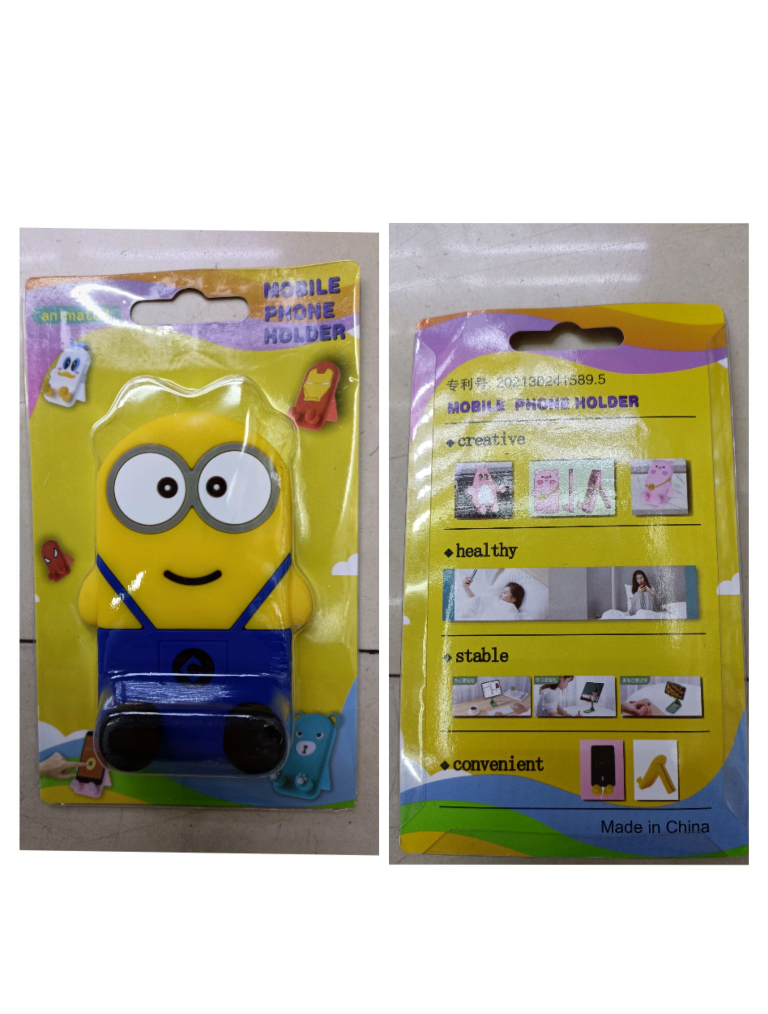 Silicone foldable phone stand Cartoon phone stand
