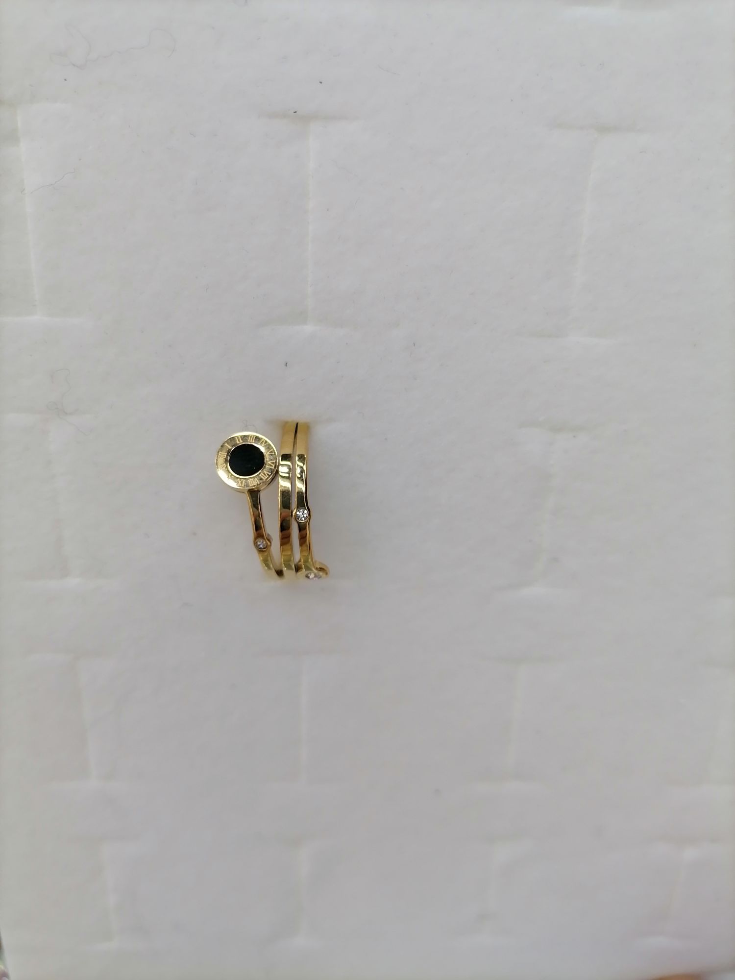 Titanium steel gold triple layer vintage clock with diamond ring thumbnail