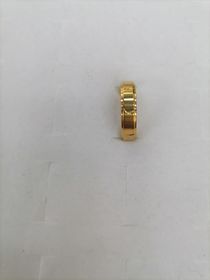 Titanium steel gold curved outer flat ring