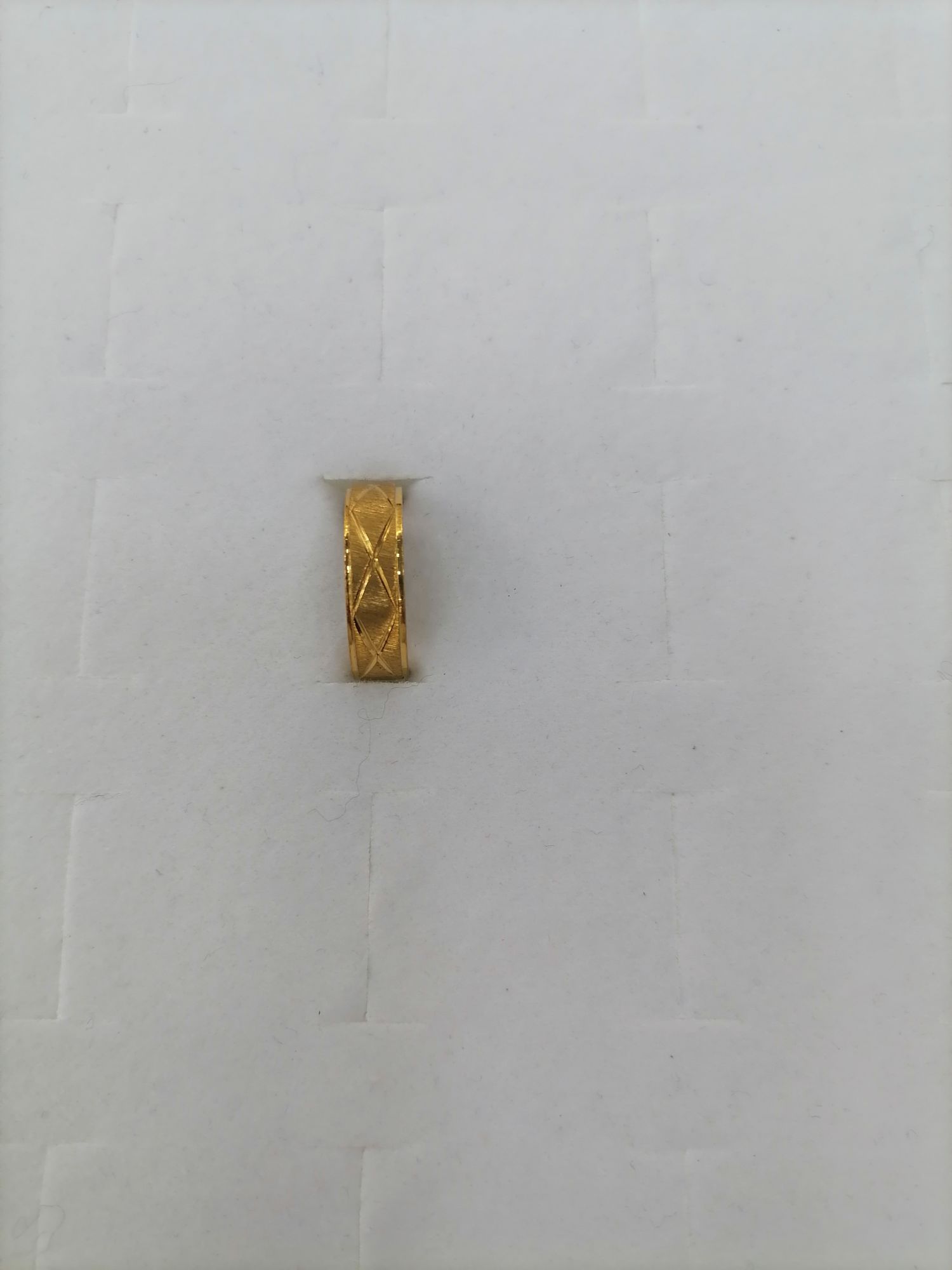 Titanium steel gold printed double bet ring thumbnail