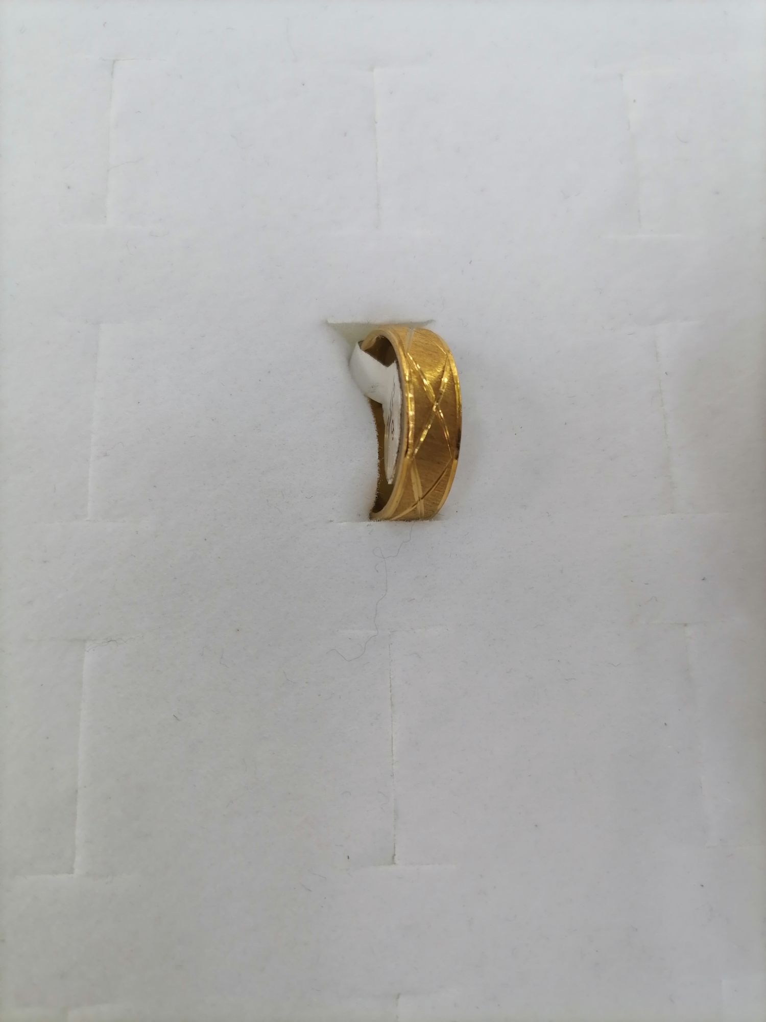 Titanium steel gold printed double bet ring Specification drawing