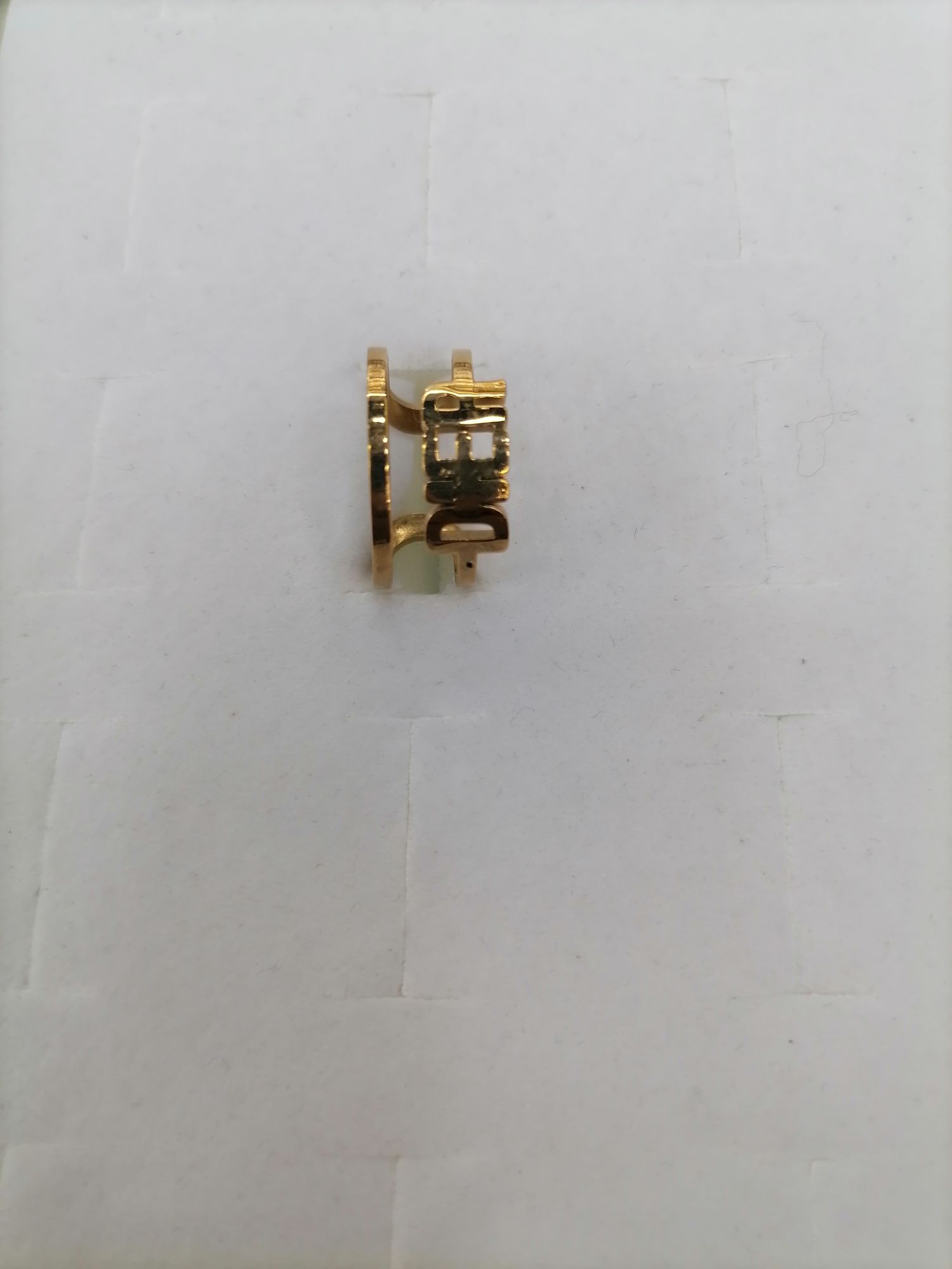 Titanium steel gold a horizontal DIER ring