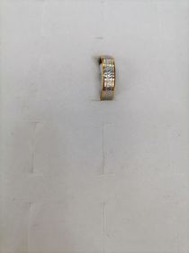 Titanium steel quadrangle ring in gold with gold outside