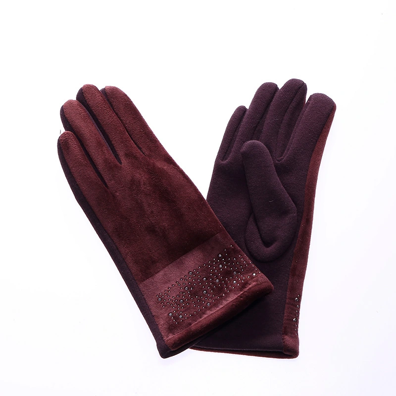 MUZHOU Ladies Fleeceless Warm Outdoor Gloves Simple Fashion Pure Cotton Gloves thumbnail