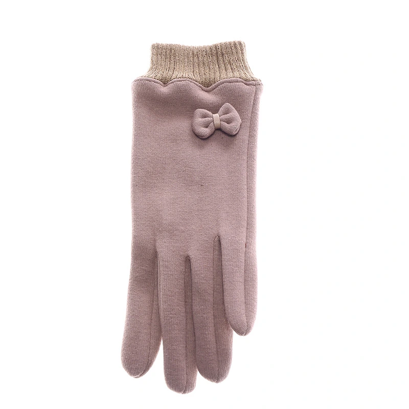 MUZHOU Autumn Winter Warm Gloves Cute Bow Sports Outdoor Gloves thumbnail