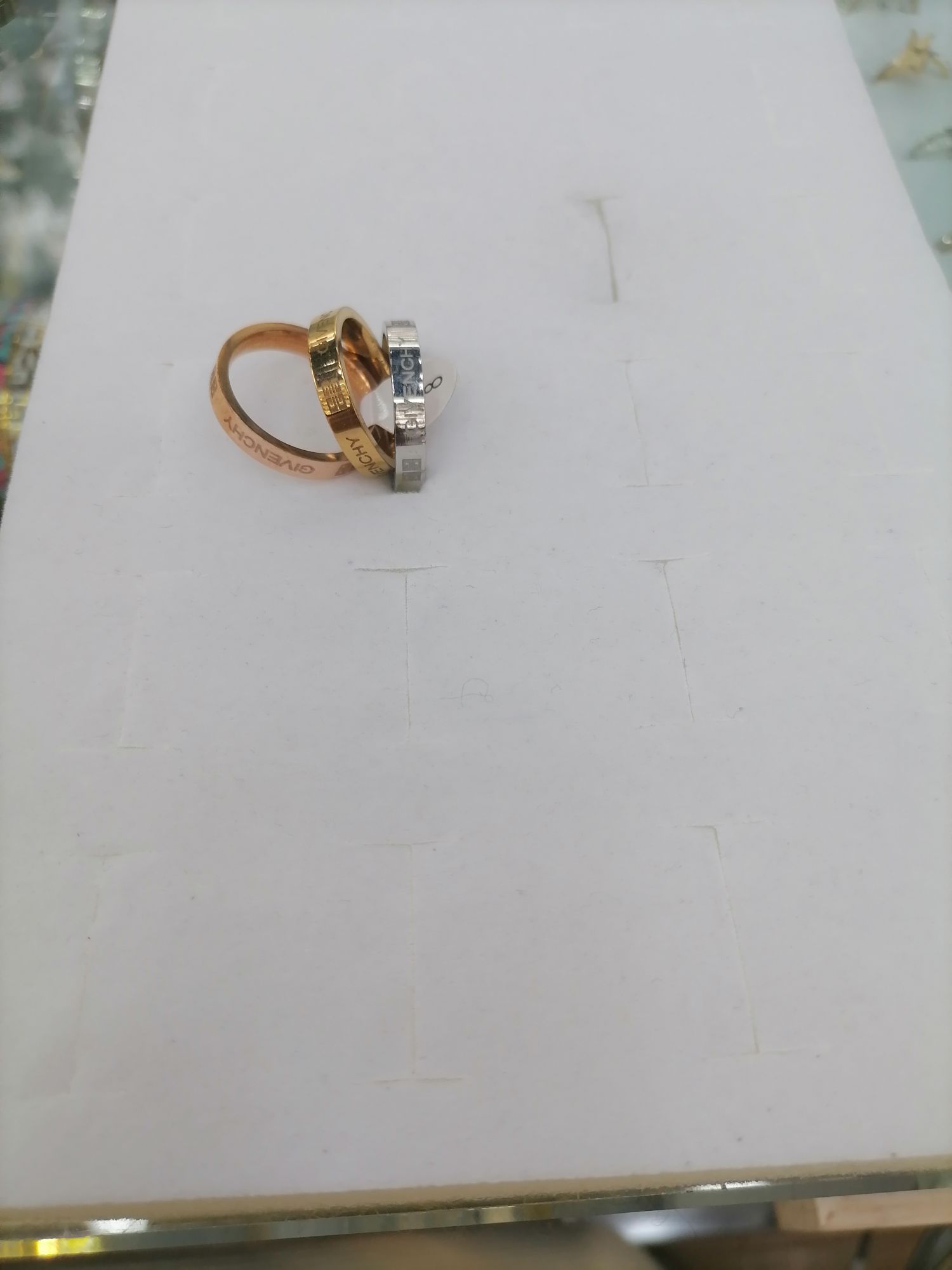 Titanium steel GIVE NCHY engraved 3-color ring