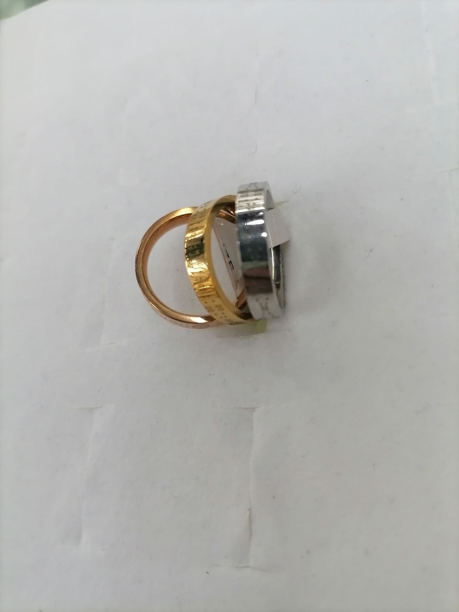 Titanium steel double G one inverted ring, three colors