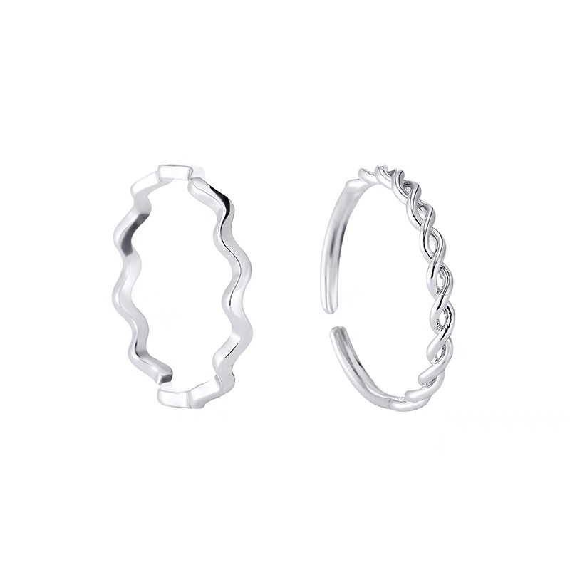 3 Zircon ring Women's simple ring with a unique design sense, a niche Korean fairy piano - Wi-2040 Specification image
