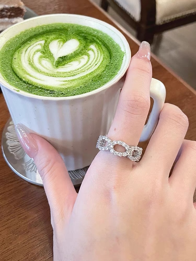 Anillo de 25 circonitas para mujeres anillo de estilo simple sentido de diseño de personalidad nicho de corea del sistema fairy qin wei -2017 Specification image