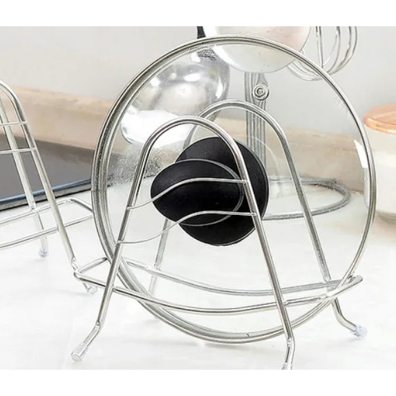 HAILAIN Stainless Steel Pot Lid Rack Storage Kitchen Supplies Storage Rack Draining Rack thumbnail