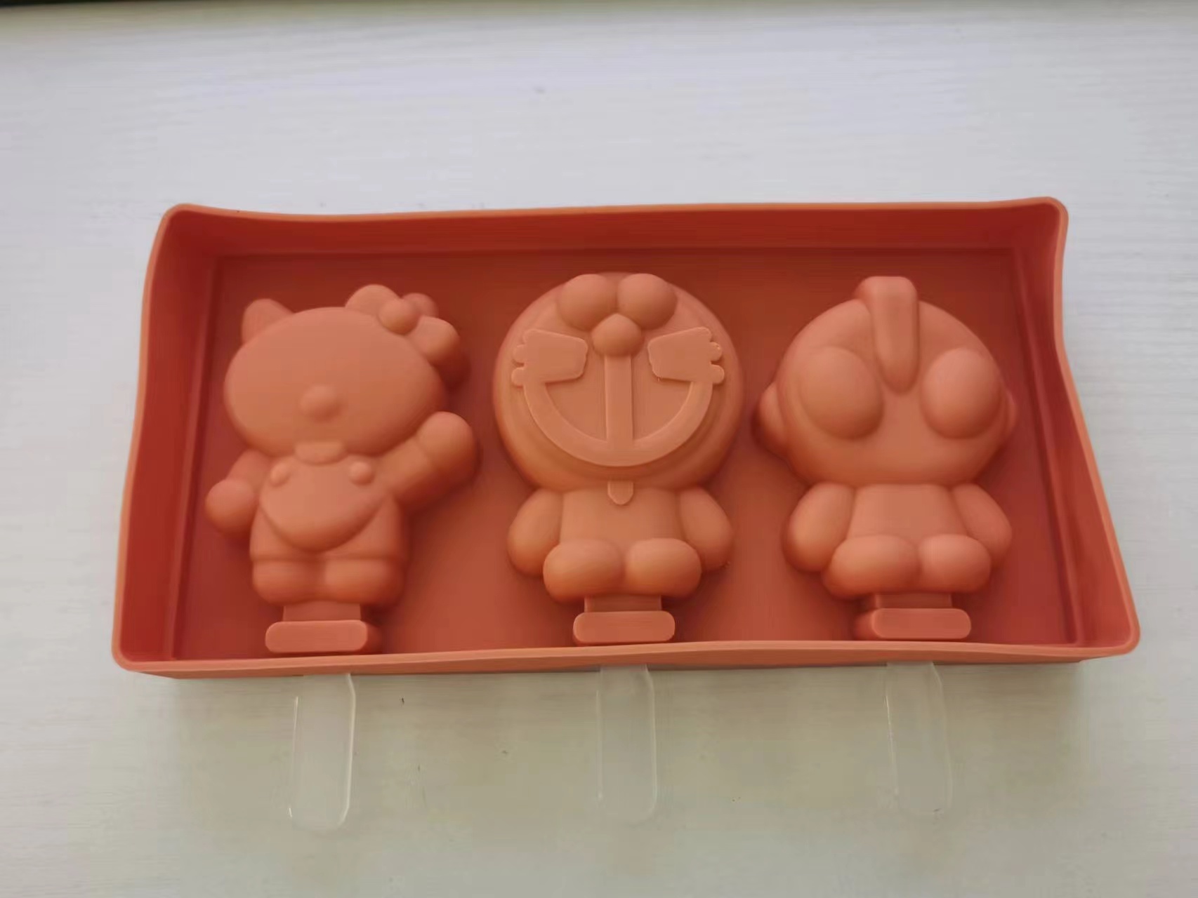 Cartoon Popsicle ice cube with different shapes Specification drawing