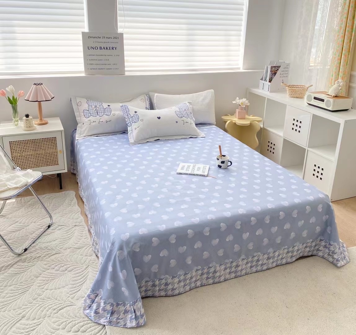 New Cotton Printed 4-Piece Set Floral/Striped/Cartoon Multicolored details Picture