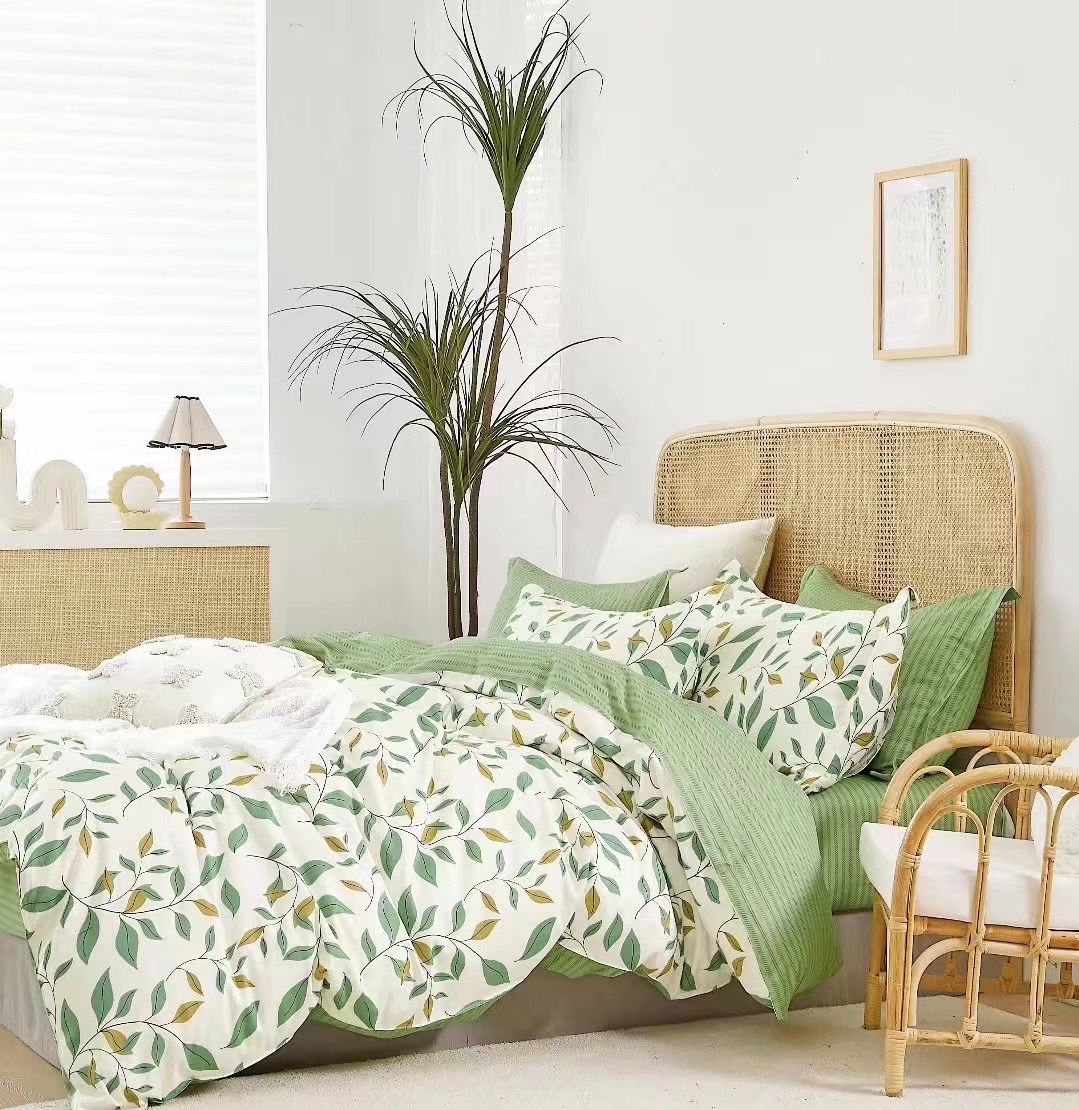 New Cotton Printed Four-Piece Bed Sheet Set And Pillowcase Item Picture