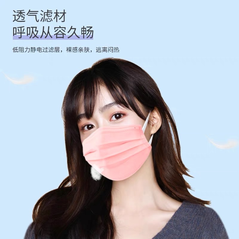 Macaron Color Mask Small Face Disposable Three Layer Women's Small High Appearance Level Summer 2021 New Fashion Edition Application Scenario