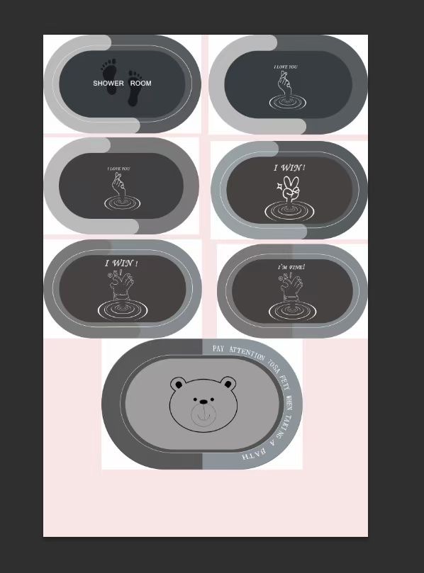 Diatom Mud (Size And Pattern Can Be Customized) Specification drawing