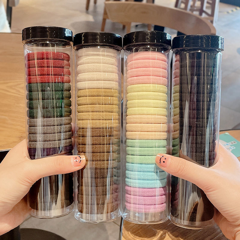 Korean Version Of High Elastic Head Rope Elastic Band Hair Band 24 Canned Seamless Hair Rope Girls Do Not Hurt Hair Accessories