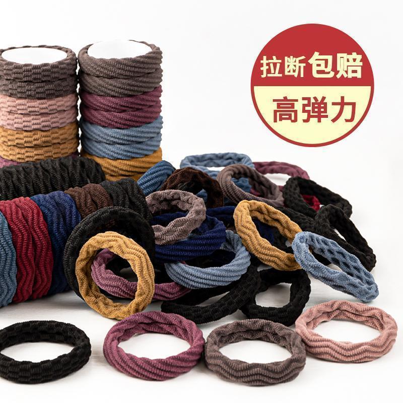 High Elastic Durable Thick Rubber Band Adult Hair Tie Children's Hair Band Seamless Hair Cord Women's Simple Hair Cord Accessories