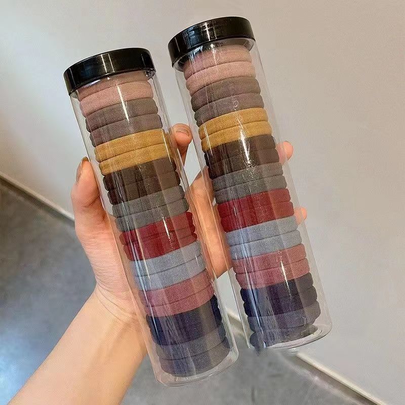 Korean Version Of High Elastic Head Rope Elastic Band Hair Band 24 Canned Seamless Hair Rope Girls Do Not Hurt Hair Accessories undefined