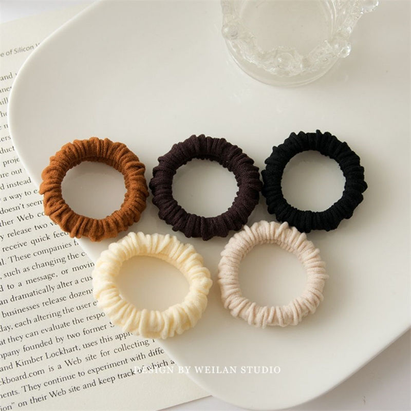 High Elastic Durable Cute Ball Hair Circle Headdress Women Simple Hair Does Not Hurt Hair Tie Hair Band Temperament Headstring Jewelry details Picture