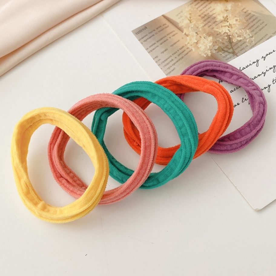 Traceless Head Rope 2021 New Hair Circle Hair Rope Rubber Band Female Tie Hair Does Not Cut Hair Does Not Hurt Children Bun Head undefined