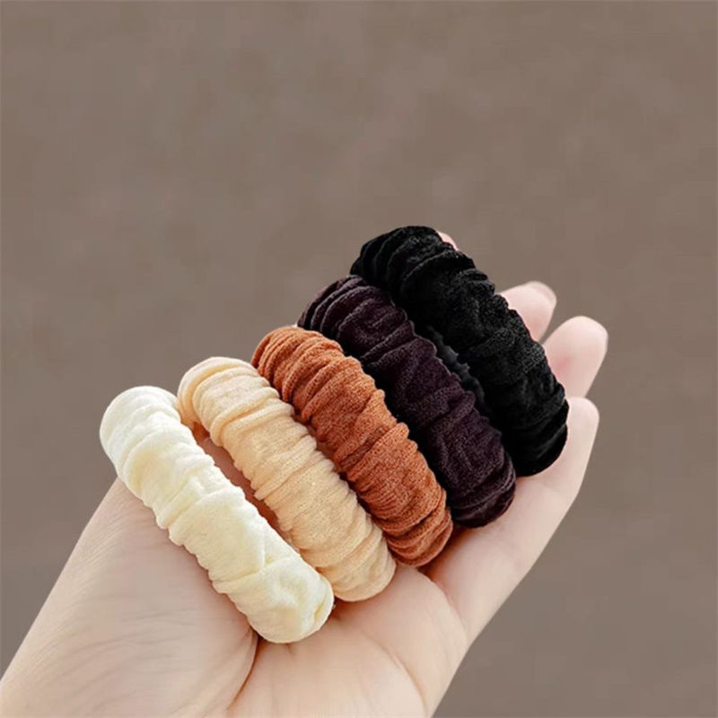 High Elastic Durable Cute Ball Hair Circle Headdress Women Simple Hair Does Not Hurt Hair Tie Hair Band Temperament Headstring Jewelry Specification drawing