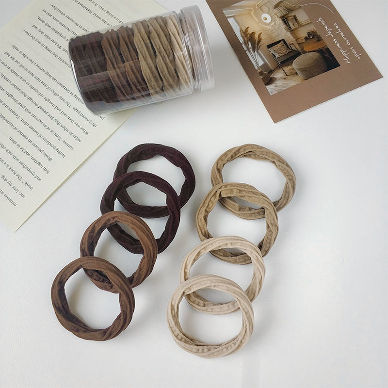 High Elastic Band Women's Hair Tie Without Hair Damage Thick Adult Scrunchie Canned Seamless Hair Cord Simple Headwear details Picture