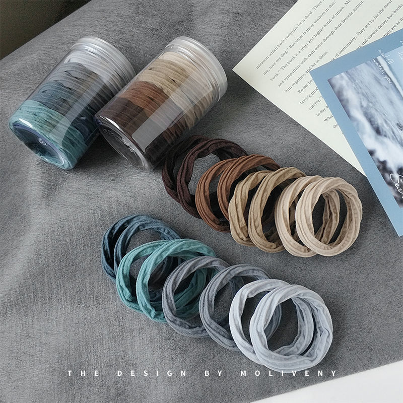 High Elastic Band Women's Hair Tie Without Hair Damage Thick Adult Scrunchie Canned Seamless Hair Cord Simple Headwear details Picture