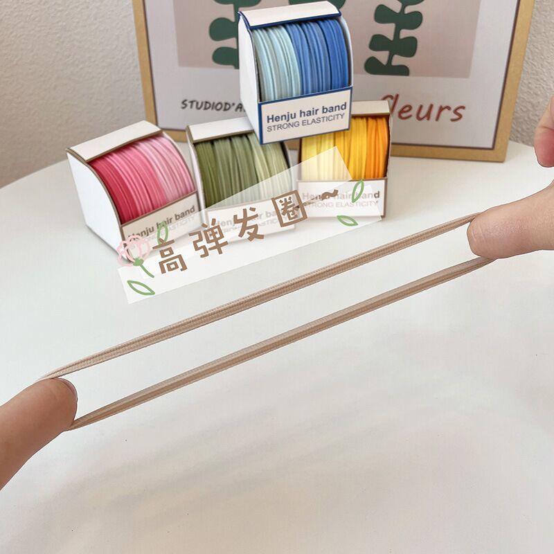 High Profile Level Gradient Scrunchie Japanese Hair Tie Does Not Hurt Hair Elastic Band Tight Ins Wind Tie Academy Wind High Bounce details Picture