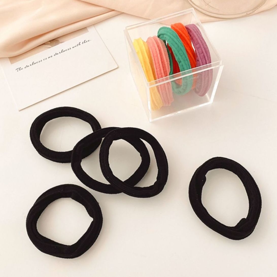 Traceless Head Rope 2021 New Hair Circle Hair Rope Rubber Band Female Tie Hair Does Not Cut Hair Does Not Hurt Children Bun Head Application Scenario