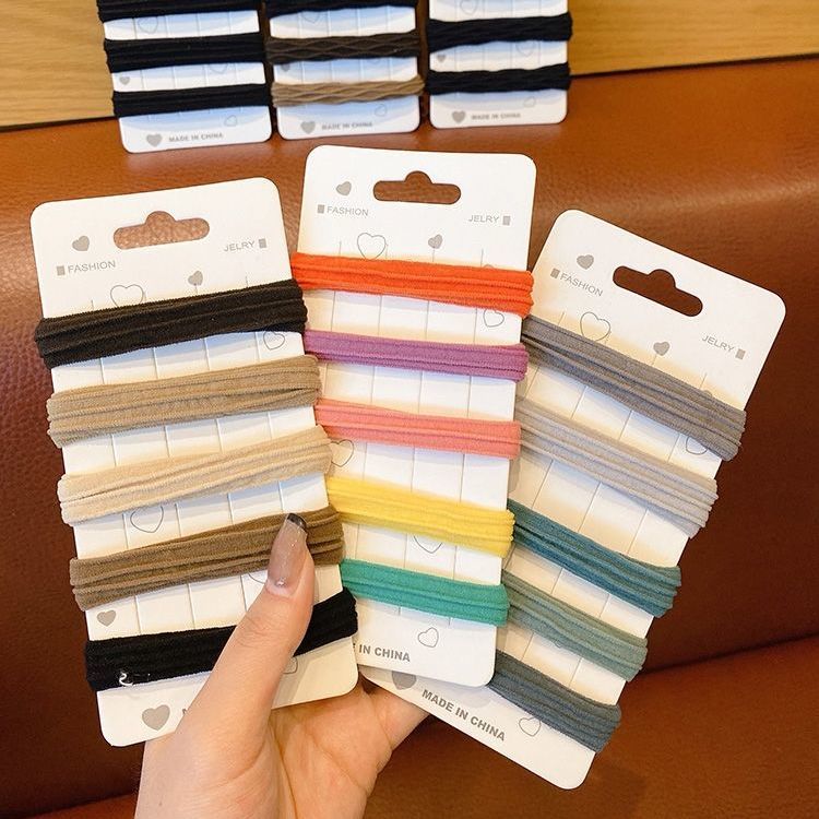 Traceless Head Rope 2021 New Hair Circle Hair Rope Rubber Band Female Tie Hair Does Not Cut Hair Does Not Hurt Children Bun Head Application Scenario