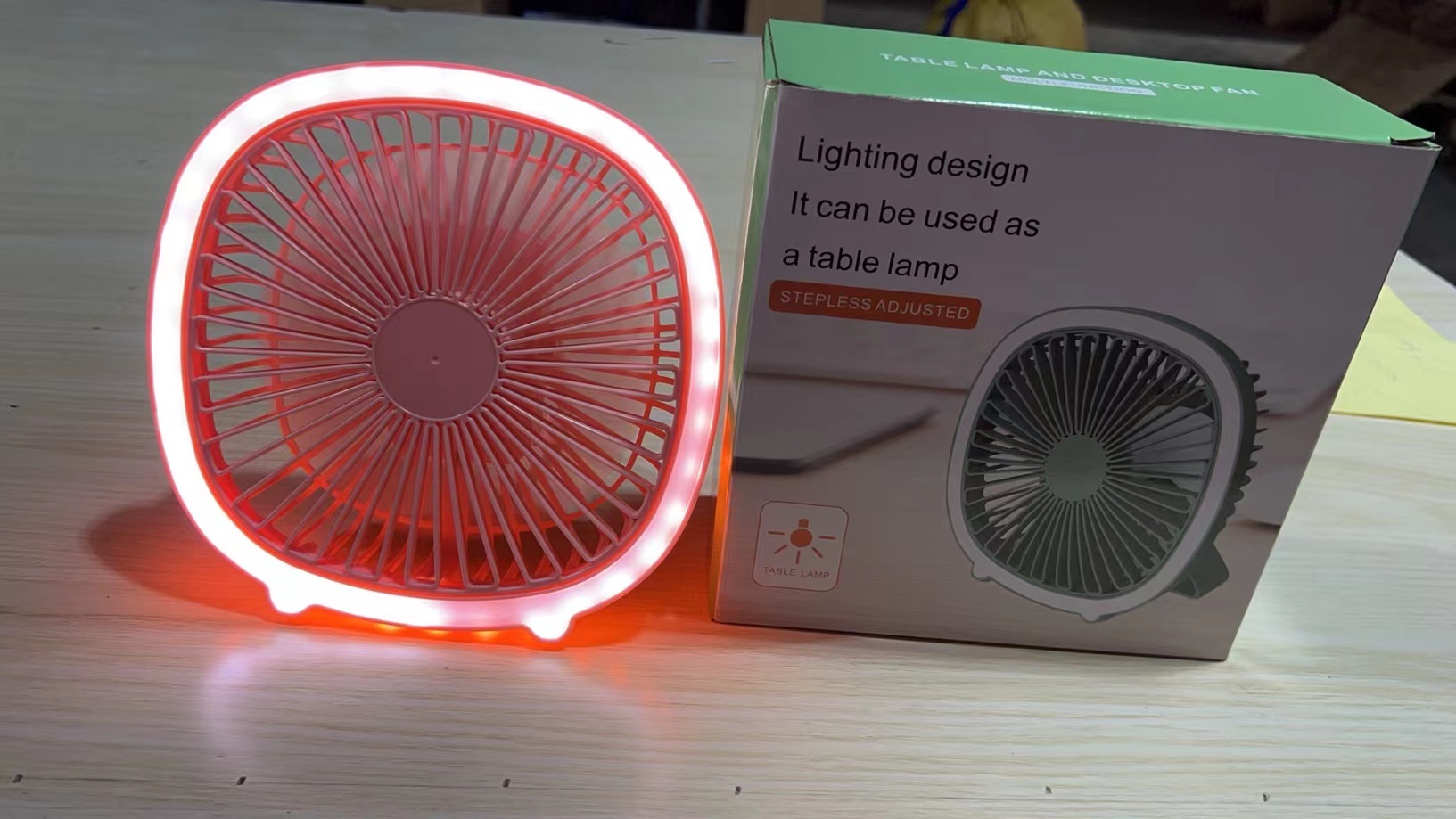 Small fan with light