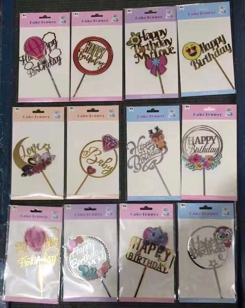 Color Printing Cake Plug-In Cake Decoration Accessories Wholesale 01