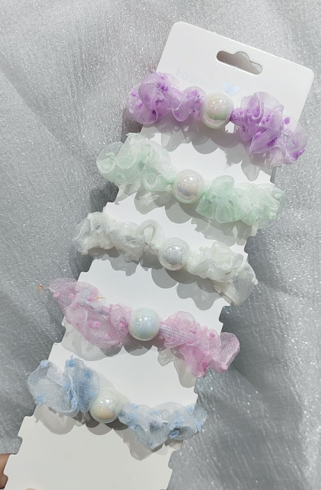 Pearl Ring 6 Cross-Border Hot Sale 60 Color Pure Color Bright Color Ding Pig Large Colon Hair Ring Elastic Hair Ring Manufacturers Direct Supply details Picture