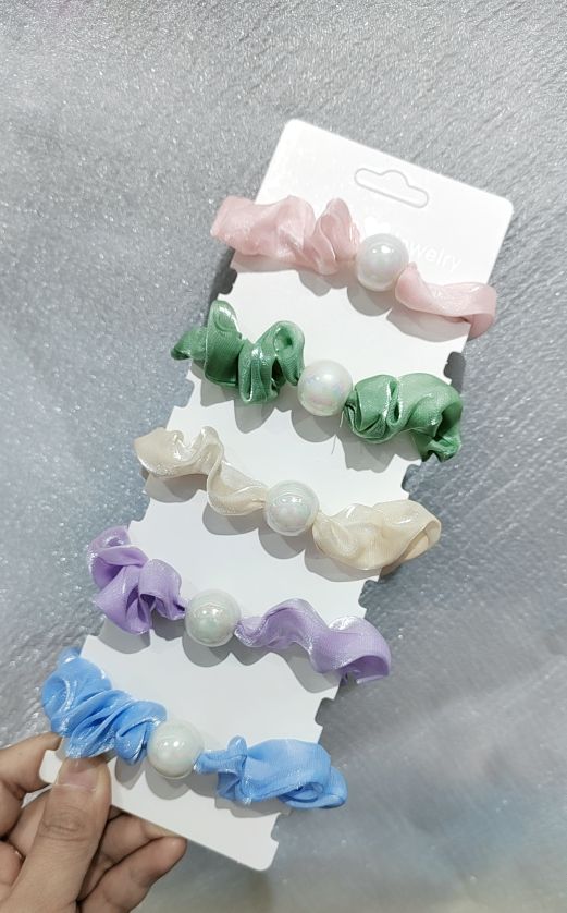 Pearl Ring 3 Cross-Border Hot Sale 60 Color Pure Color Bright Color Ding Pig Large Colon Hair Ring Elastic Hair Ring Manufacturers Direct Supply details Picture
