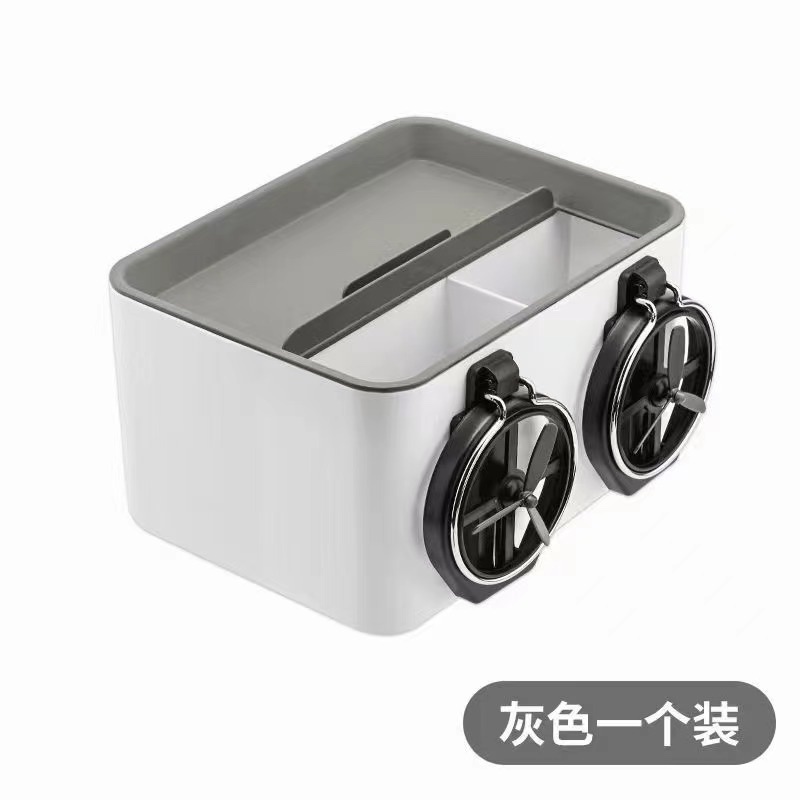 Car Tissue Box Water Cup Holder Mobile Phone Holder Debris Storage Box Multi-Functional Storage Box details Picture