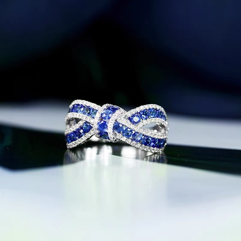 Zircon ring for women, simple and elegant, with a unique design sense and a niche fashion style. Qinwei -45