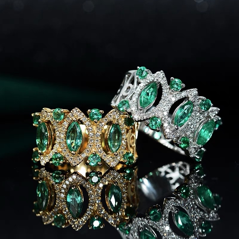 Zircon ring for women, simple and elegant, with a unique design sense and a niche fashion style. Qin Wei -49 details Picture