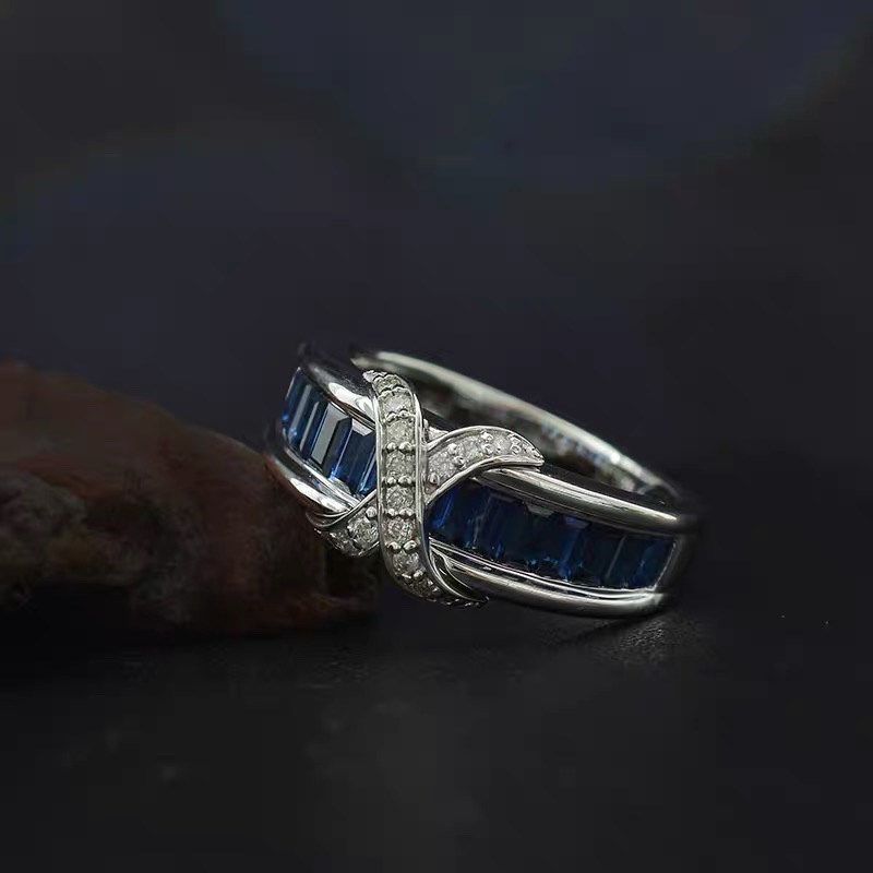 Zircon ring for women, simple and elegant, with a unique design sense and a niche fashion style. Qinwei -39 details Picture