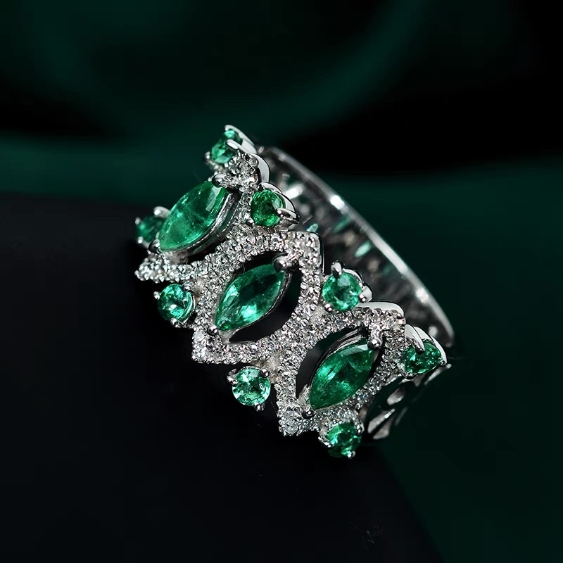 Zircon ring for women, simple and elegant, with a unique design sense and a niche fashion style. Qin Wei -49 Specification image