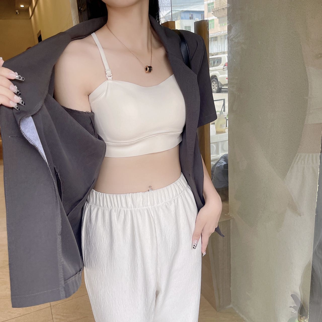 Night Love Flowers @ New Underwear Summer Chest, Ice Silk Without Trace Specification drawing
