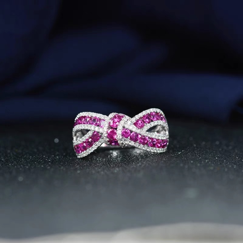 Zircon ring for women, simple and elegant, with a unique design sense and a niche fashion style. Qinwei -42 details Picture