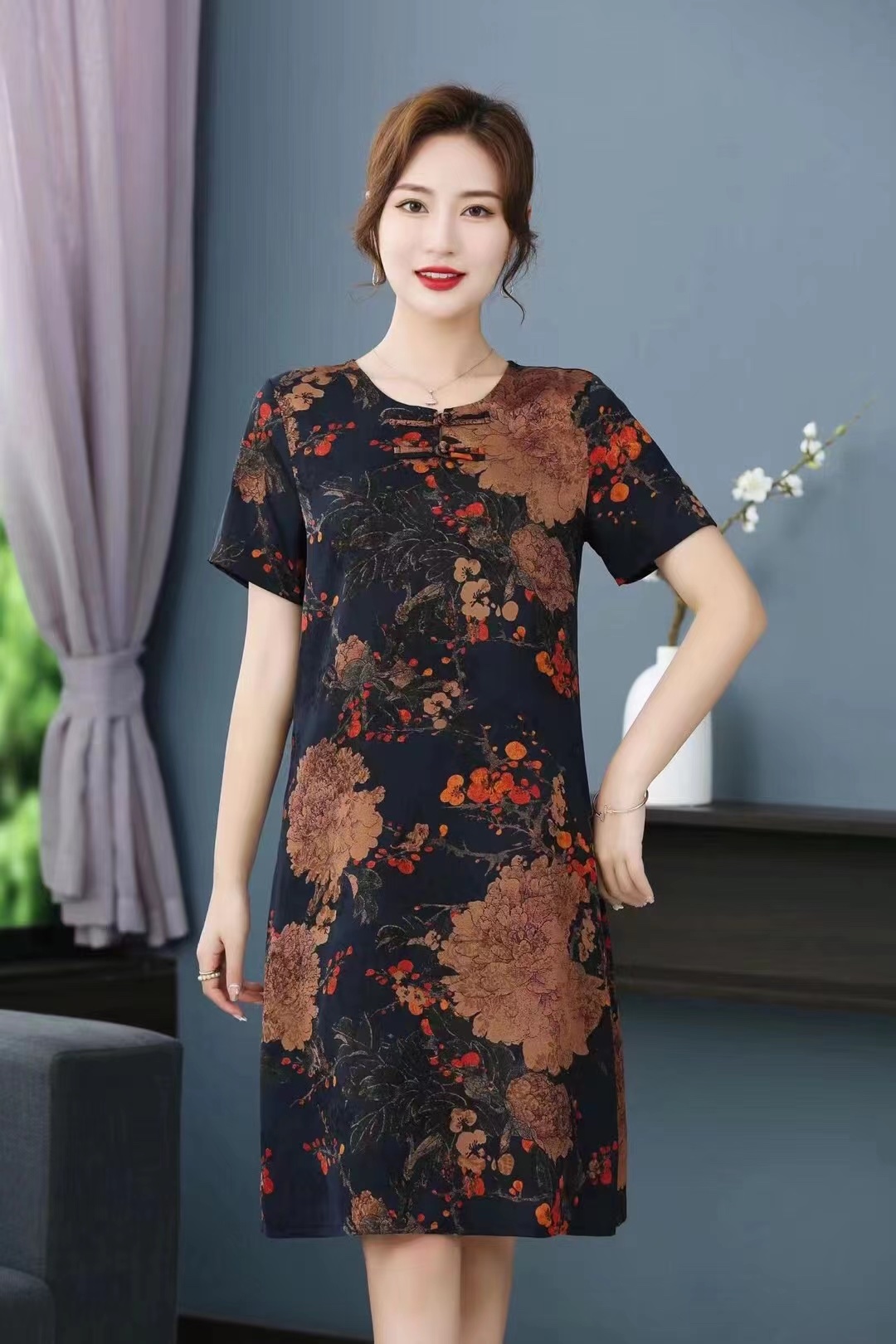 Imitation silk dress cloth buckle