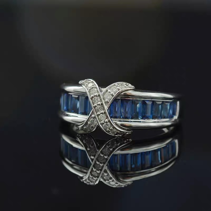Zircon ring for women, simple and elegant, with a unique design sense and a niche fashion style. Qinwei -39 Specification image